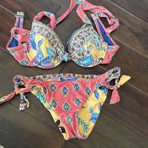 Everything But Water “Becca” 2 piece print bikini with reversible bottom